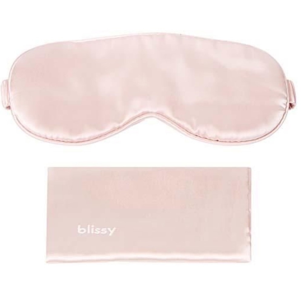 Blissy 100% Mulberry Silk Sleep Mask Pink Contoured 6A Silk Fiber New in Box